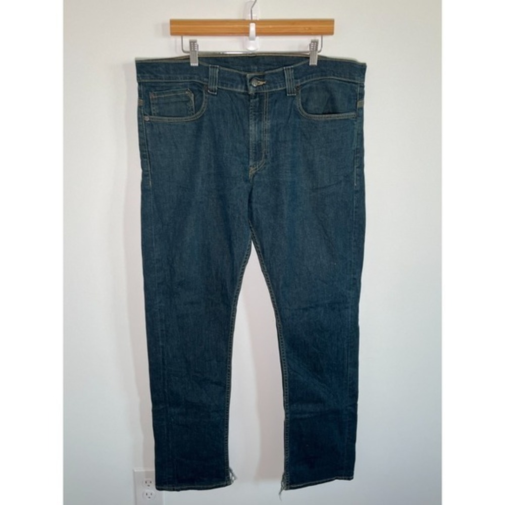 Levis 511 Jeans Mens 38x32‎ Blue Slim Straight Mid Rise Dark Wash Stretch Denim
